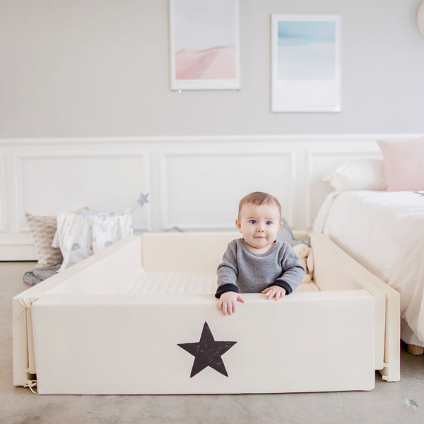 GGUMBI All Star Wood Baby Crib Full Set ( Baby Crib + Mattress +