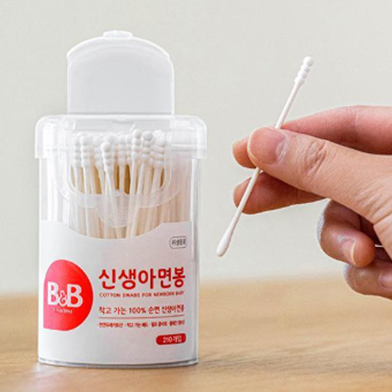 B&B Premium Cotton Swabs For Newborn Baby 210P
