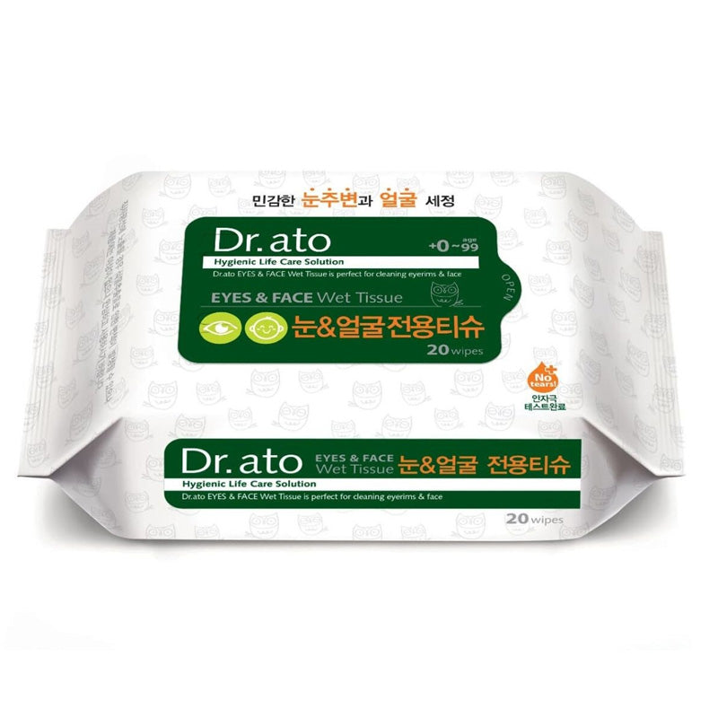 Dr.ato Eyes & Face Wet Tissue 20p X 6 Packs Bundle