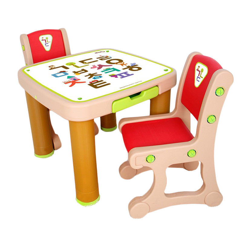 iFam Children cute cartoon Learning Tables and Chairs Set